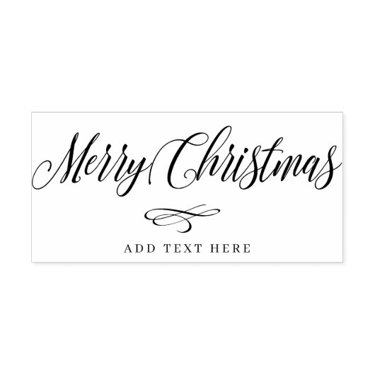 Merry Christmas Script Calligraphy text Scrapbook セルフインキングスタンプ (デザイン)