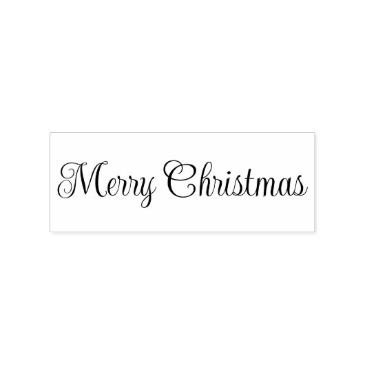 Merry Christmas Script Text Template ラバースタンプ (インプリント)