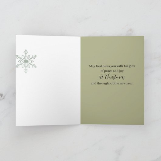 Merry Christmas Scripture James Winter Forest カード (内部)