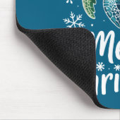 Merry Christmas Sea Turtle Christmas Lights Santa  マウスパッド (コーナー)