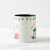 Merry Christmas Șefu’ Dacia 1300 Romanian Holiday ツートーンマグカップ (中央)