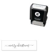 Merry Christmas Self Inking Stamp for Holiday Gree セルフインキングスタンプ (インサイチュ)