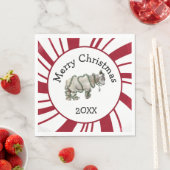 Merry Christmas Shetland Pony スタンダードランチョンナプキン (インサイチュ)