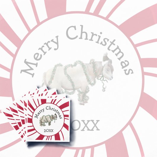 Merry Christmas Shetland Pony スタンダードランチョンナプキン