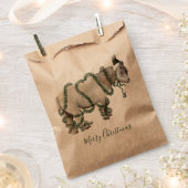 Merry Christmas Shetland Pony Favor Bag フェイバーバッグ (クリップ留めされた状態)