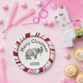 Merry Christmas Shetland Pony Plates ペーパープレート (パーティー)