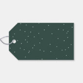 Merry Christmas simple bold script green holiday ギフトタグ (裏面横)