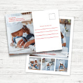 Merry Christmas Simple Photo Collage Greeting シーズンポストカード