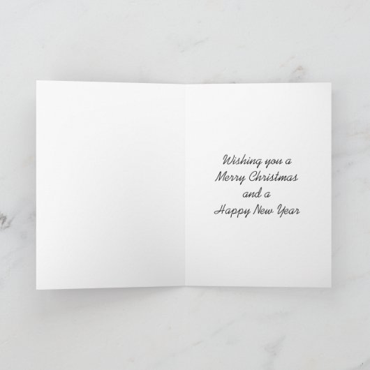 Merry Christmas. Skeleton with Santa hat カード (内部)