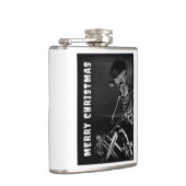 Merry Christmas. Skeleton with Santa hat フラスク (右)