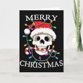 Merry Christmas Skull Skeleton Men Women  カード (正面)