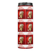 Merry Christmas. Skull wearing Santa hat タンブラー (裏面)