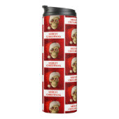 Merry Christmas. Skull wearing Santa hat タンブラー (回転右)