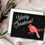 Merry Christmas Snow Cardinal   Postcard ポストカード<br><div class="desc">Christmas Cardinal =</div>
