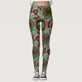 Merry Christmas Snow Globe, Wreath Leggings レギンス (正面)
