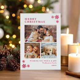 Merry Christmas Snowflake Collage