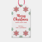 Merry Christmas Snowflake, Holiday Gift Tag ギフトタグ (正面)