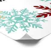 Merry Christmas - Snowflake Wreath - Poster ポスター (角)