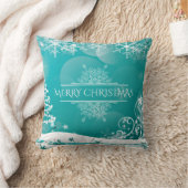 Merry Christmas Snowflakes Tree Flowers & Stars   クッション (ブランケット)