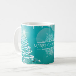 Merry Christmas Snowflakes Tree Flowers & Stars コーヒーマグカップ