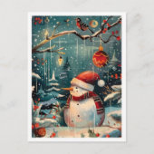 Merry Christmas Snowman ポストカード (正面)