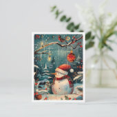 Merry Christmas Snowman ポストカード (スタンド正面)