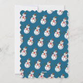 Merry Christmas snowman 1 photo custom シーズンカード (裏面)