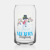 Merry Christmas Snowman Drinkware Set ガラス缶 (正面)