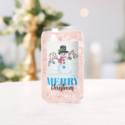 Merry Christmas Snowman Drinkware Set ガラス缶 (インサイチュ (ウェディング))