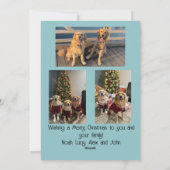 Merry Christmas Snowman Photo Card シーズンカード (裏面)