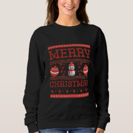 Merry Christmas Snowman Ugly Sweater Sweatshirt スウェットシャツ