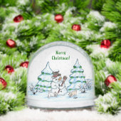 Merry Christmas! Snowman with Cat and Puppy (クリスマス)