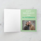 Merry christmas snowy red trees シーズンカード (内部)