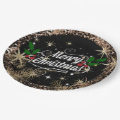 Merry Christmas, sparkle, glitter and shine, ペーパープレート (アングル)