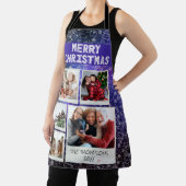 Merry Christmas Starry Night 5 Photo Family Gift エプロン (インサイチュ)
