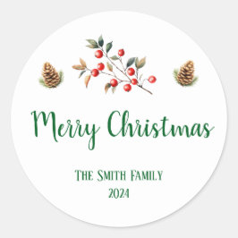 Merry Christmas Sticker ラウンドシール