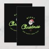 Merry Christmas' sticker and label シーズンカード (正面/裏面)