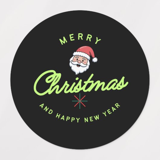 Merry Christmas' sticker and label  ラベル (デザイン2)