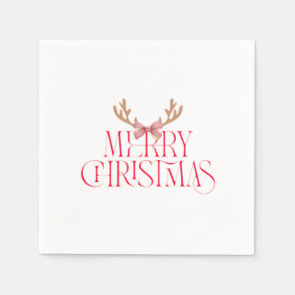 Merry Christmas Sticker – Holiday Gift Label スタンダードカクテルナプキン