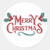 Merry Christmas Sticker Set ラウンドシール (正面)
