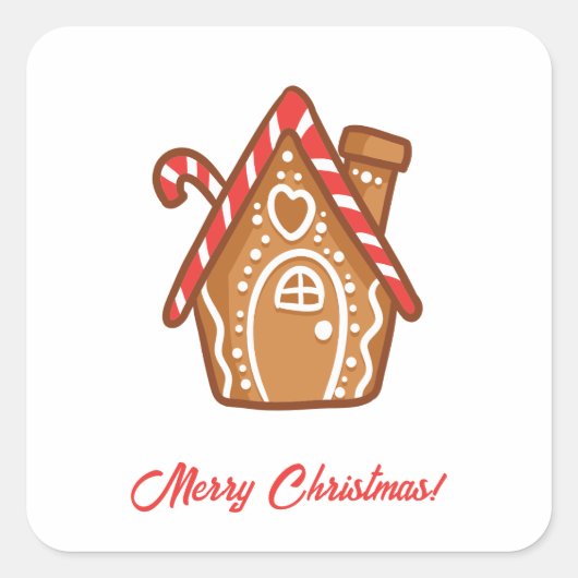 Merry Christmas Stickers スクエアシール (正面)