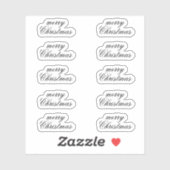 Merry Christmas Stickers Ten Count Sheet Set Pack シール (シート)