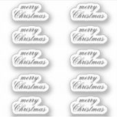 Merry Christmas Stickers Ten Count Sheet Set Pack シール (正面)