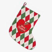 Merry Christmas Stocking ラージクリスマスストッキング (正面 (吊り時))