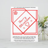 Merry Christmas Swirl Gift Card A2 Envelope paper (スタンド正面)