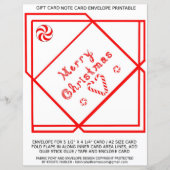 Merry Christmas Swirl Gift Card A2 Envelope paper (正面)
