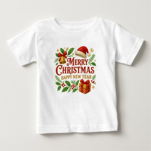 Merry Christmas T-shirt ベビーTシャツ (正面)