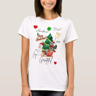 Merry Christmas T-shirt | Joy, Love & Abundance Tシャツ