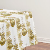 Merry Christmas Tablecloth, Gold Balls テーブルクロス (インサイチュ)