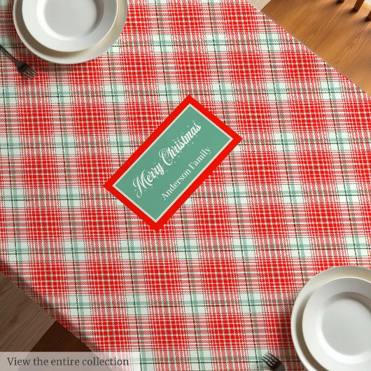 Merry Christmas Tablecloth Monogram Gift Idea テーブルクロス